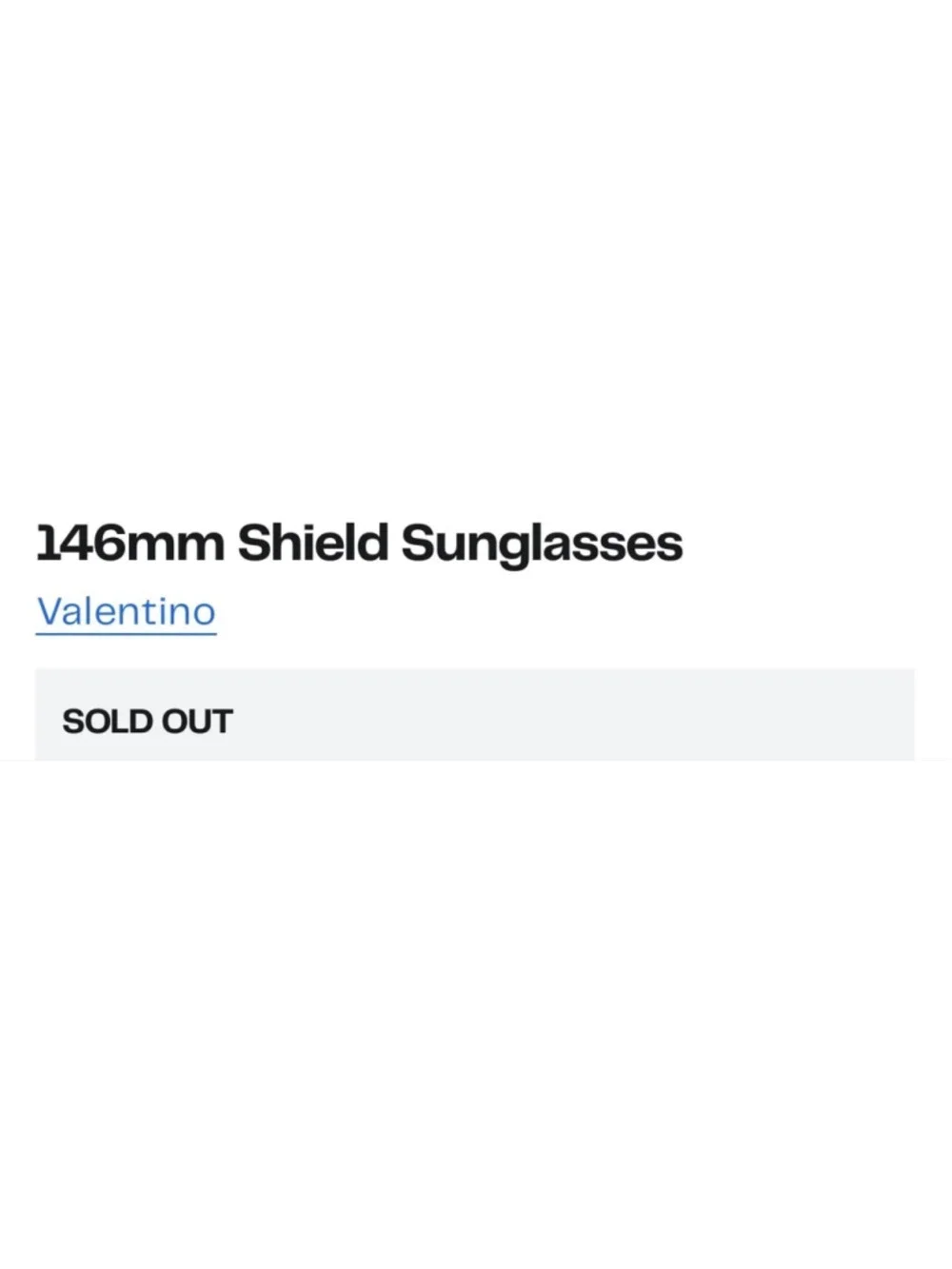 NWOT Men's Valentino Garavani Gold Shield Sunglasses